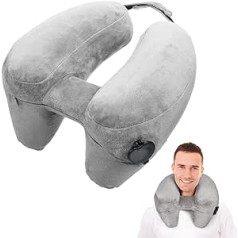 TOVINANNA Travel Neck Pillow Gulta Spilvens Kakla spilvens Ceļošanai Kakla spilvens Lidmašīnas Ceļojuma Kakla atbalsta Spilvens Ceļojumu Spilvens Kakls PVC ar kapuci miega spilvens Travel