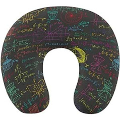 Oudrspo Math Science on The Black Chalkboard Neck Pillow for Sleeping U-Shaped Travel Pillow Neck Support Pillow Aeroplane Pillow for Home Office