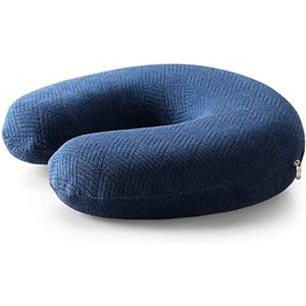 Reisekissen Memory Foam Kissen Comfort Kit Für Jet-Support Schmerzen Im Hals Zubehör Mit Kleinen Kissen Kopfstütze U-Form,Bleu