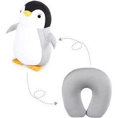 SUPYINI ceļojumu spilvens, 2 vienā kakla spilvens, cute Penguin U-veida kakla spilvens, kakla atbalsta spilvens, ceļojumu spilvens, kakla atbalsts lidmašīnām, lidojumam, automašīnai, mājām, birojam