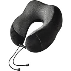 iFCOW Travel Pillow atmiņas putu ceļojumu kakla spilvens ar miega ausu aizbāžņiem ceļojumu spilvenu komplekts miega atpūtai