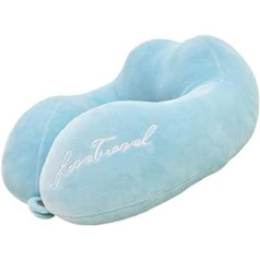 ADITAM Travel Pillow Memory Foam Pillow - Memory Foam Pillow U-Shaped Travel Pillow Aeroplane Travel Sleep Neck Pillow Car Pillow Blue Double The Comfort