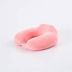 AleXanDer1 Coral Fleece Travel Pillow U-veida spilvens (krāsa: rozā, izmērs: 30 30 9 14)