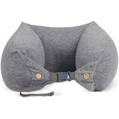 Travel Pillow Micro Particle U-Shaped Pillow with 360 Degree Head Support Comfortable Neck Pillow for Aeroplane (Colour : D)