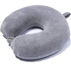 Kids Travel Pillow Animal Shaped Memory Foam Neck Pillow with Washable Cover Ideal for Car and Plane Driving