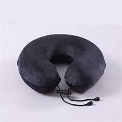 ONGHAHYIS U-shaped Travel Neck Pillow Latex Travel Neck Pillow (Color : New Black, Size : 30x30x10cm)