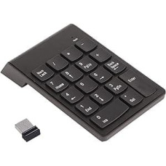 Richer-R 2,4 G bezvadu ciparu tastatūra, pārnēsājama bezvadu ciparu tastatūra/ciparu tastatūra, 18 taustiņu ciparu tastatūra ar USB uztvērēju MacBook/klēpjdatoram/piezīmjdatoram/personālajam datoram utt.