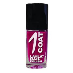 Layla Cosmetics 1 Coat Nagellack, magenta, 1er pack (1 x 0.017 L)