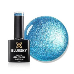 Bluesky Гель-лак для ногтей Bluesky Cat Eye, 10 мл, Aquamarine Dream - LSD06 Синий гель-лак для отмачивания на 21 день, для профессионального салонного и домашнего маникюра, требуется сушка под УФ/светодиодной лампой