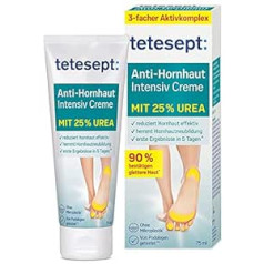 Tetesept Anti-Callus Intensive Cream - Foot Cream with Hydro-Lipid Complex and 25% Urea - Foot Ointment for Effective, Visible Reduction of Calluses - 1 x 75 ml