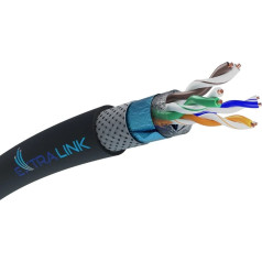 Extralink cat5e sftp (sf/utp) v2 ārējais kabelis