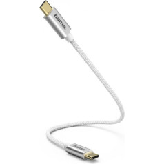 Įkrovimo laidas usb -c 0,2 m baltas