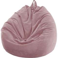 Chickwin Bean Bag bez pildījuma pieaugušajiem un bērniem, auklas sēdekļa spilvens grīdas spilvens krēsls BeanBag Bean Bag maisiņi āra un iekštelpu spēļu relaksācijai (rozā, 70 x 80 cm)