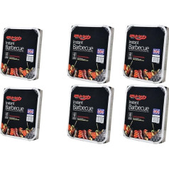 6 x The Original Bar-Be-Quick Build Quick Packs Each Pack Feeds 4 People World's Best Brand Leading Disposable BBQ Barbecue Grill