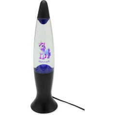 nox light Lava lampa melna ar individuālu apdruku - Jūsu personalizēts teksts ar logotipu un fotoattēlu (violeta)