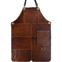 Angus Stoke Premium Leather Apron - Full Leather BBQ Apron - Patches Vintage Leather Apron - BBQ & Kitchen - Barney