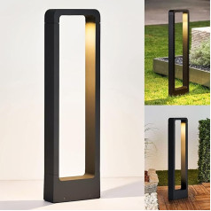 Shuniu LED ceļa apgaismojums ārā 7 W, LED dārza gaisma, 3000 K āra gaisma Grīdas lampa ārā, LED Bollard Light 60 cm IP65, grīdas lampa dārzam