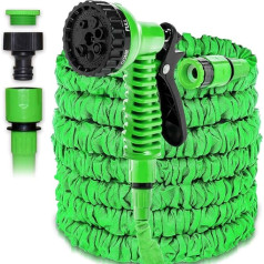 Flexible Garden Hose Flexible Water Hose 7.5 m 25 ft 15 m 50 ft 22.5 m 75 ft 30 m 100 ft 37.5 m 125 ft 45 m 150 ft 60 m 200 ft 75 m 250 ft Flexible Irrigation Colour: Green, Length: 7.5 m - 25 ft