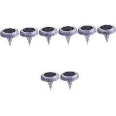 Sosoport Pack of 8 Solar Lawn Light LED saules gaismas Saules dārza Stake Lamp Saules dārza apgaismojums Dārza lampas Saules lampas Saules apgaismojums āra ūdensizturīga saules Pake Lamp ABS