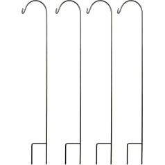 Hosley® 4 āķu komplekts saules gaismas lukturu, putnu barotavu, mūra burku, augu pakaramo, laternu, dārza mietu piekāršanai. Ideāli piemēroti kāzām, mājokļa sagaidīšanai, īpašiem gadījumiem.