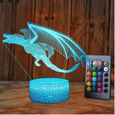 XEUYUTR Christmas Dragon Night Light Bedroom Lamp 16 Colours Decoration Lamps Christmas Birthday Gifts for Boys Age 5 4 3 1 6 2 7 8 9 10 11 Years Old