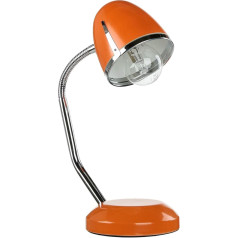 Licht-Erlebnisse Galda lampa Retro dizains Elastīgs regulējams metāls 36 cm Oranžs E27 galda lampa Birojs Darba kabinets