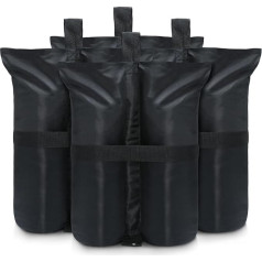 ABCCANOPY Heavy Duty Premium Instant Gazebo atsvari maisiņi - komplekts ar 4 maisiņiem - 18 kg ietilpība vienā maisiņā Black-Plus