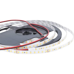 iluminize LED sloksnes: Augstas efektivitātes LED lente ar 128 gaismas diodēm metrā, 125,5lm/W, SMD2835, 8 mm plata, īpaši atlasīta, 24 V, 8,6 W uz metru, 5 m ruļļos (5000K Ra 95 IP33).