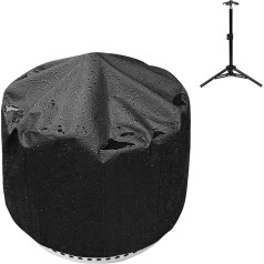 WOMACO Fire Pit Cover for Solo Stove Campfire - ūdensnecaurlaidīgs āra nojume ar stieņa turētāju un rokturi - lieljaudas ugunskura piederumi kempingam, 21.7