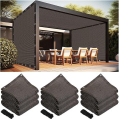 Wesnoy 3 Pack Patio Privacy Screen Sunscreen Audums Shade Audums Patio 3x3m āra tonis ar ieliktņiem Patio Garden Balcony 10ft Wide Pergola Shade for Patio Garden