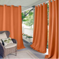 Elrene Home Fashions Connor Orange Logu aizkars - UV aizsardzība - Patiola Pergola Porch Deck Lanai Cabana 52