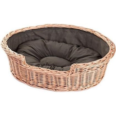 e-wicker24 Electric WICKER24 Willow Dog Basket, grozs, grozs, Honey Yellow, 60 x 43 x 19 cm