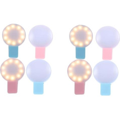 OSALADI Pack of 8 mobilā tālruņa skaistumkopšanas gaisma darba rokassomiņa mini somiņa LED Clip On Light pārnēsājamas somiņas gaisma Clip On apģērba somiņa gaisma