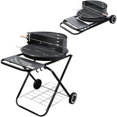 4U-Onlinehandel Barbecue Trolley Diameter 52 x 85.5 cm Folding Grill Round Barbecue Charcoal Grill Stand Barbecue Garden Barbecue BBQ