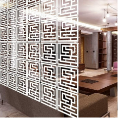 Lchen Piekaramais istabas dalītājs 10 Pack Wood Plastic Hanging Panels 0,5 cm biezas dzīvojamās istabas guļamistabas mājas apdare (ML-S-10Panels)