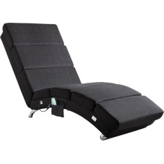 Casaria Atpūtas krēsls XXL, masāžas un sildīšanas funkcijas, 186 x 89 x 55 cm, ergonomisks, audums, polsterēts, 180 kg kravnesība, atpūtas krēsls, antracīts, antracīts