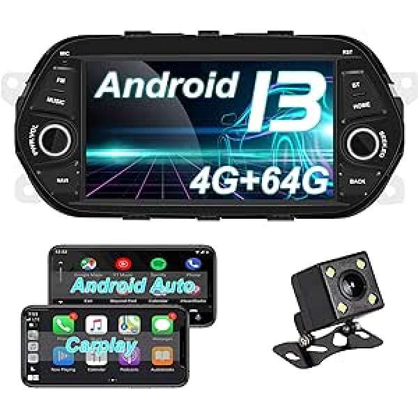 DDKUS 4 + 64 GB Android 13 auto radio priekš Fiat Egea Tipo 2015 2016 2017, 7 collu HD skārienekrāns Auto GPS Navigator 8 Core Bluetooth atbalsta bezvadu CarPlay Android Car DAB+ WiFi RDS OBD2 4G