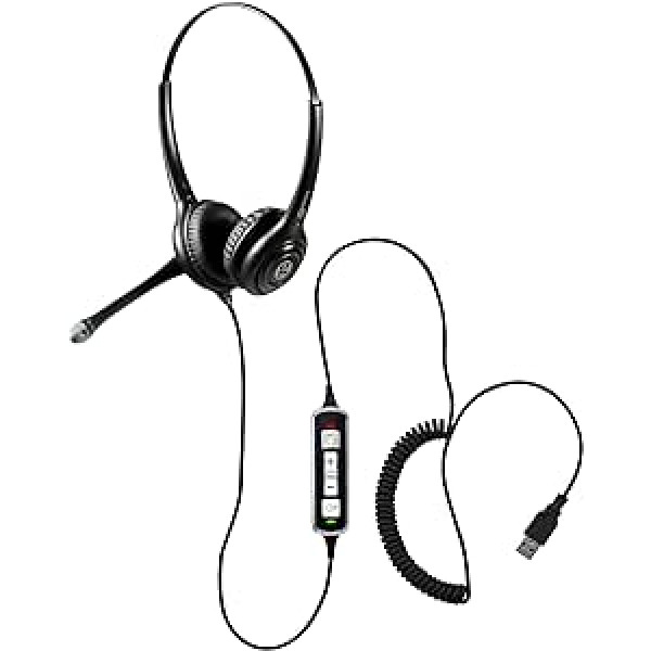 Geemarc CLA3 A-USB - Reinforced Headphones with Microphone and USB Port - Ideal for Loud Environments and Hearing Impaids - Compatible with Hearing Aids