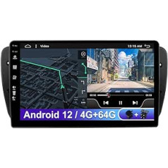 Android 12 Car Radio Per Seat Ibiza 6J 2009-2014 GPS 2 DIN Telecamera Posteriore 9 Pollice DSP + Carplay atbalsts DVD/USB/RDS/DAB+/Controllo del Volante/4G/WiFi/Bluetooth/Mirrorlink