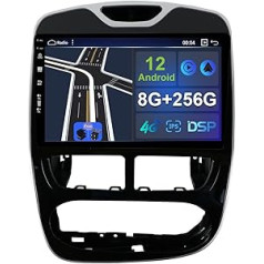 10 colių IPS Android 12 automobilio radijo stereofoninė sistema, skirta Renault Clio 4 2012–2016 m. – Carplay + Android Car + DSP nemokama mikrofoninė kamera GPS palaikymas DAB / vairo valdymas / MirrorLink / BT 8G+256G