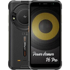 Ulefone Armor 16 Pro Android 12 āra mobilais tālrunis bez līguma, 122 dB skaļrunis, 9600 mAh akumulators, Glare Torch, 16 MP + 8 MP kamera, 4 GB + 64 GB, 5,93 collu IP68 robusts viedtālrunis, 3 karšu slots,