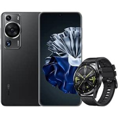 HUAWEI P60 Pro, Ultra Lighting XMAGE kamera, 8GB + 256GB, izturīgs Kunlun stikls, 88 W uzlāde, 4815 mAh augstas veiktspējas akumulators, melns + pulkstenis GT 3 46 mm