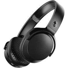 Skullcandy Riff 2 uzliekamas bezvadu austiņas, 34 stundu akumulatora darbības laiks, mikro, saderīgas ar iPhone, Android un Bluetooth ierīcēm — melnas