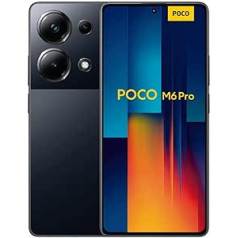 Xiaomi Poco M6 Pro mobilais tālrunis 120Hz 6,67 collu AMOLED displejs, 8+256GB viedtālrunis ar Helio G99-Ultra procesoru un 64MP AI trīskāršu kameru 5000mAh akumulators 67W turbo uzlāde (melnā globālā versija)