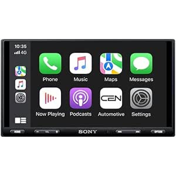 Sony XAV-AX5650 bez DAB+ antenas, kapacitatīvs skārienekrāns, HDMI straumēšanai, CarPlay, Android Car, Weblink 2.0, DAB+, Bluetooth