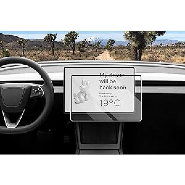 CDEFG saderīgs ar Tesla Model 3 Highland 2024 15,4 collu navigācijas aizsargplēve, rūdīts stikls 9H, skrāpējumiem izturīga GPS ekrāna aizsargplēve, automašīnas navigācijas plēve Model 3 2024 piederumi