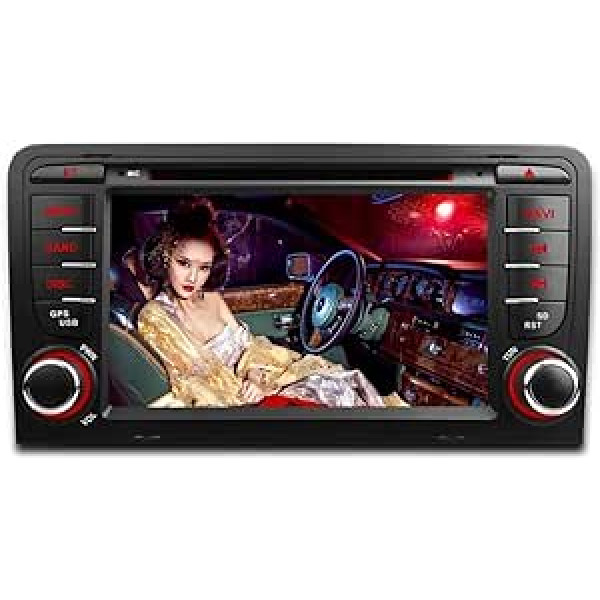 Freeauto für Audi A3/S3 Car Radio 7 Zoll Android 10.0 Betriebssystem Quad Core Auto DVD Player ar Screen Mirroring Funktion & OBD2 2G+32G