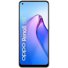 OPPO Reno8 viedtālrunis, MediaTek Dimensity 1300 5G, 6,4 collu 90Hz AMOLED ekrāns, 50MP + 8MP + 2MP aizmugurējā kamera, 32MP priekšējā kamera, RAM 8GB + ROM 256GB, 4500mAh 80W Supervooc, Shimmer Gold