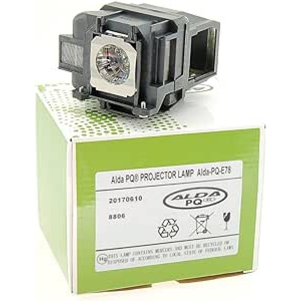 Alda PQ® Premium, projektora lampa, kas saderīga ar EPSON 1262W, 1263W, 955W, 99W, EB-940, EB-945, EB-950W, EB-955W, EB-965, EB-97, EB-98, EB-S03, EB-S17, EB-S18, EB-SXW03, EB-SXW18, EB-W03, EB-W18, EB-W22, EB-W28, EB-X03, EB-X18, EB-X20, EB-X24, EB- X2