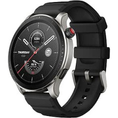 Viedpulkstenis Amazfit GTR 4 ar 1,43 collu AMOLED displeju, 150 sporta režīmi, zvanīšana, izmantojot Bluetooth un mūzikas atmiņa, Alexa, GPS, fitnesa pulkstenis saderīgs ar iOS Android